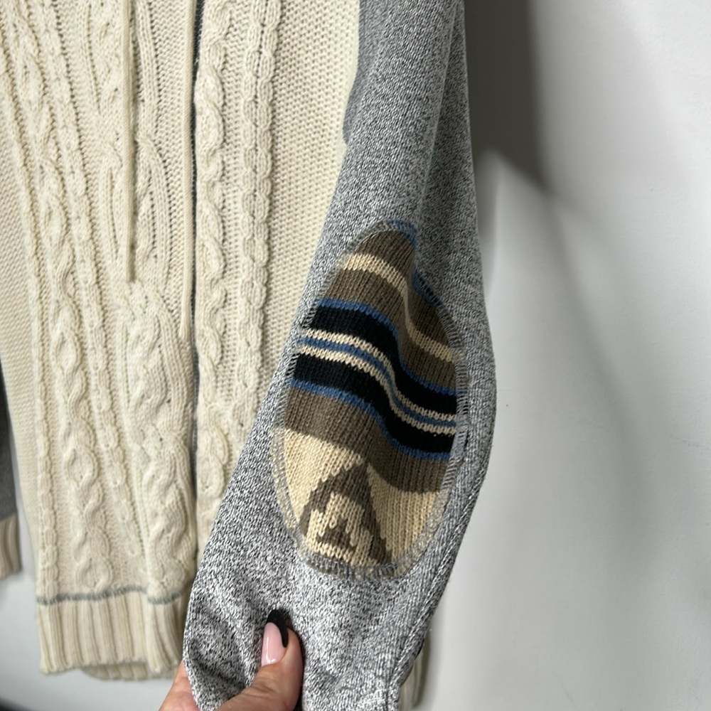 Desigual Multi Pattern Full Zip Double Hooded Swe… - image 4